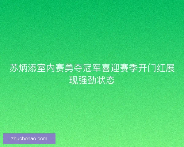 苏炳添室内赛勇夺冠军喜迎赛季开门红展现强劲状态